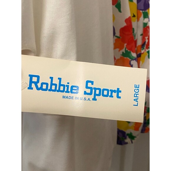 NOS Vtg ROBBIE SPORT Womens Sz 16 2pc Set Jacket & Blouse Bright Floral Colorful - Picture 8 of 14